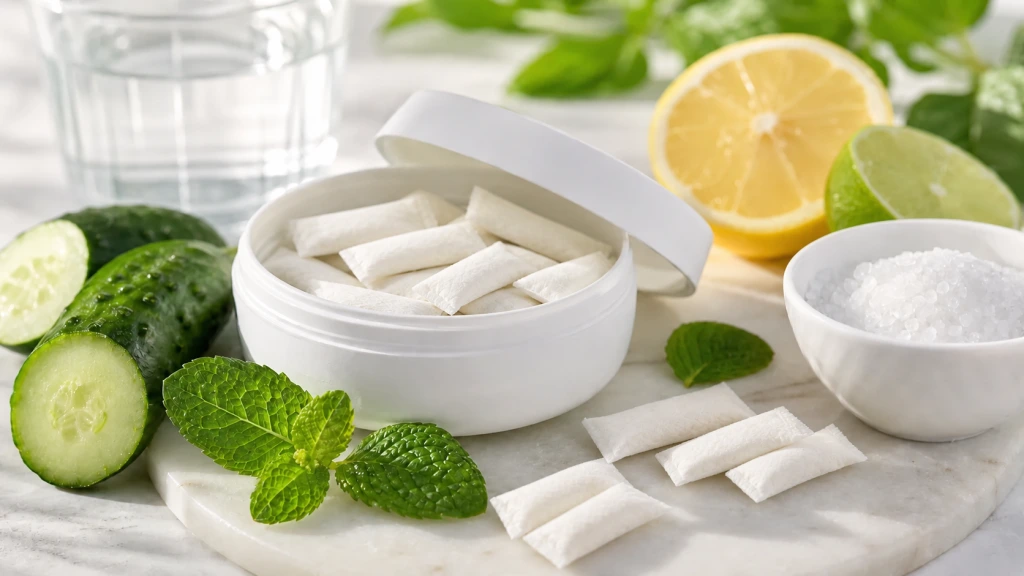 现代健康品牌的低糖和无糖袋概念-现实功能型口含袋