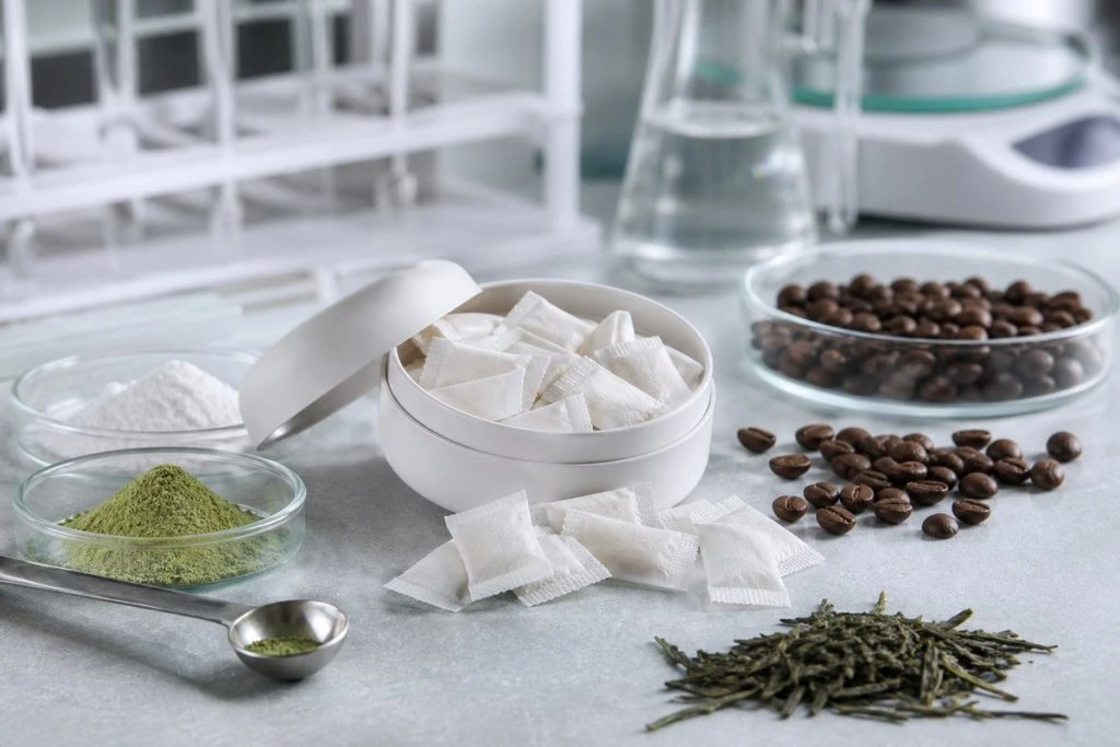咖啡因和L-茶氨酸 口含袋 配方含咖啡和茶成分